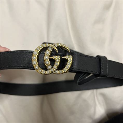 gucci pearl belt poshmark|authentic Gucci belt box.